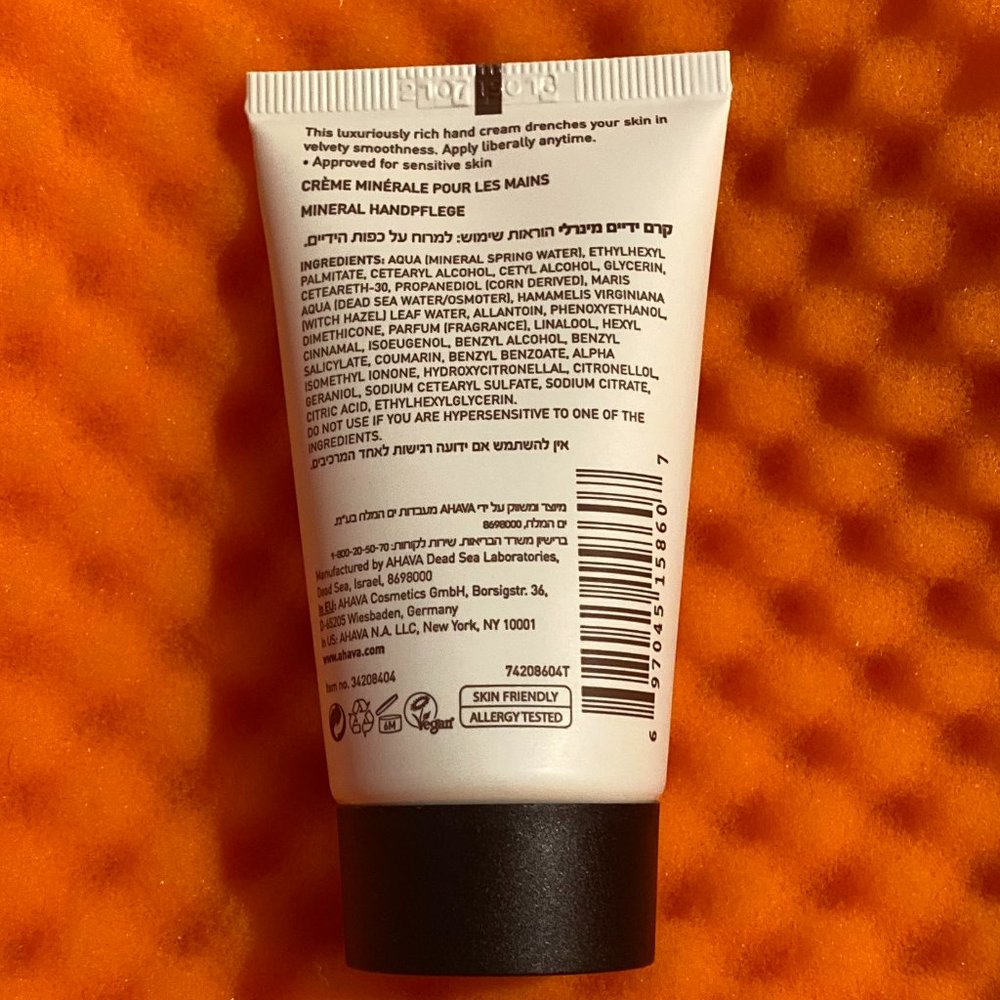 AHAVA Dead Sea Mineral Hand Cream Travel Size - Picture 4 of 4
